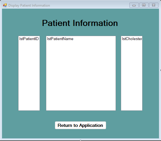 The UI for the subfrom
